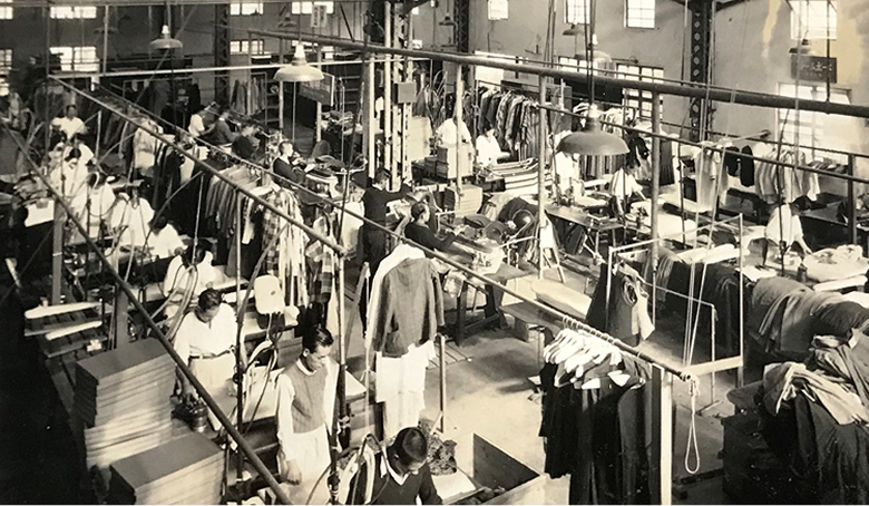 クリーニング現場の様子